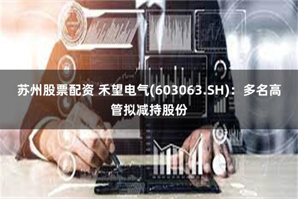 苏州股票配资 禾望电气(603063.SH)：多名高管拟减持股份
